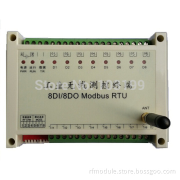 KYL-818 rf wireless i/o module 8 digital input and 8 relay output 1 master working with 4 slaves KYL-813 433mhz valve control